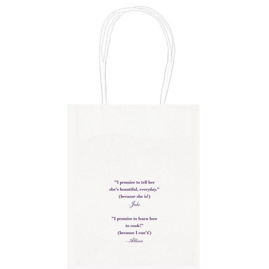 Your Personalized Text Mini Twisted Handled Bags
